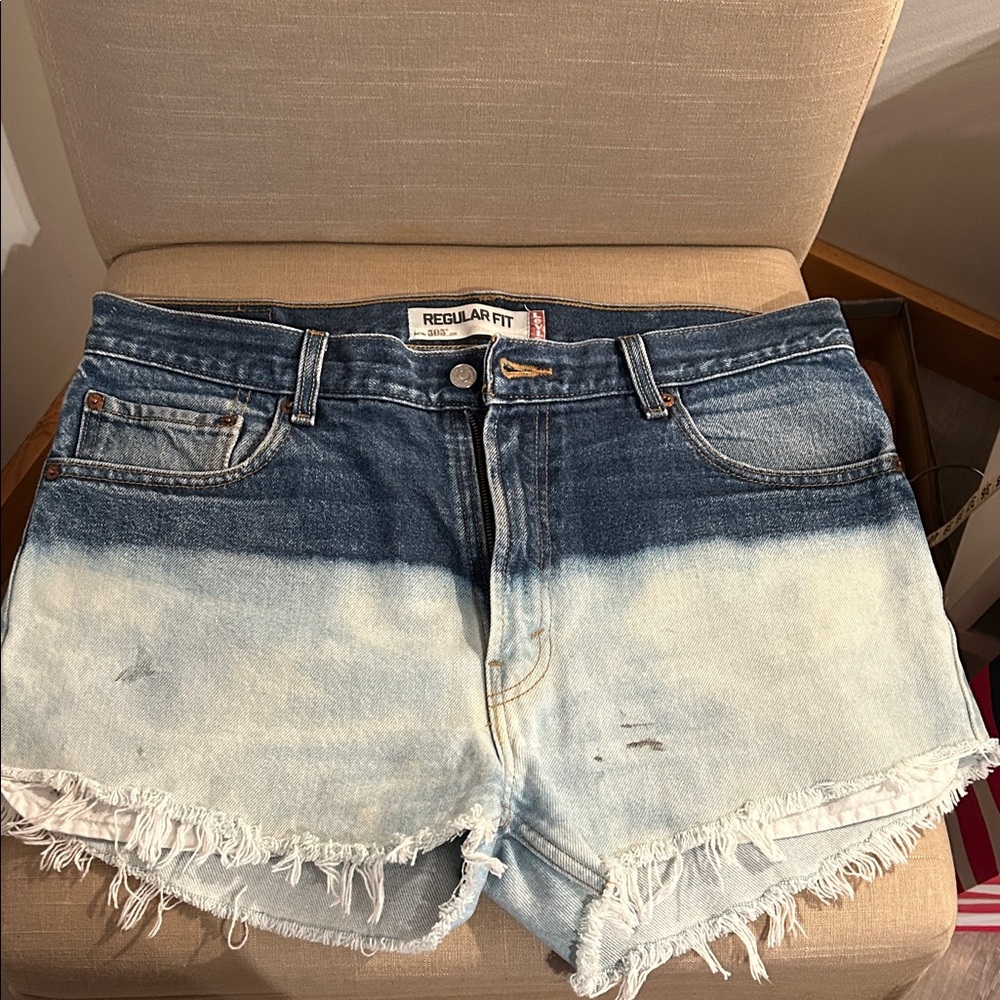 Levi's Blue Ombre Jean Shorts